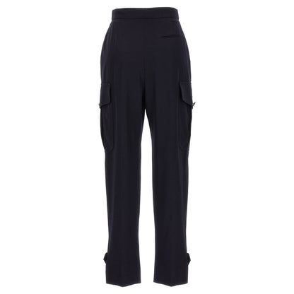 Alexander McQueen Blue Wool Cargo Pants