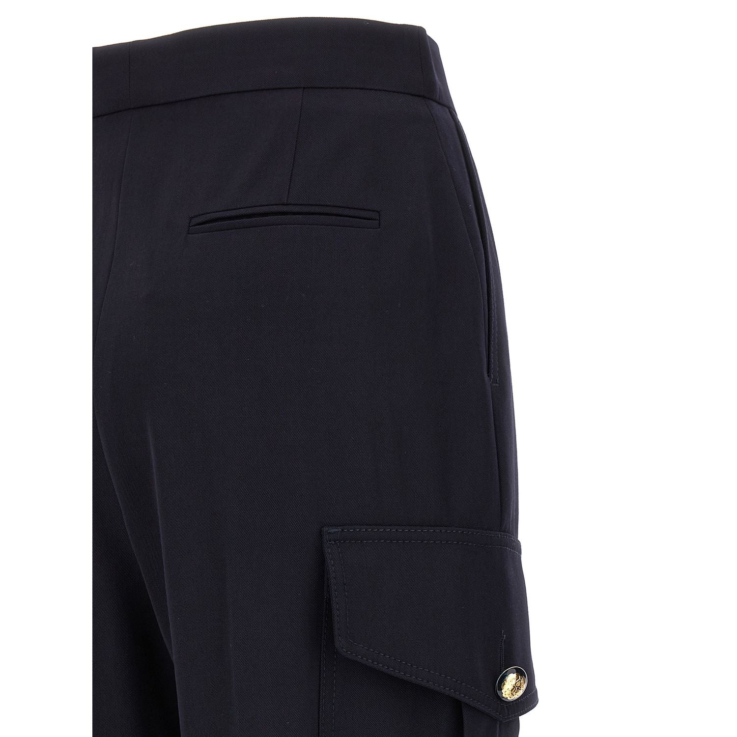 Alexander McQueen Blue Wool Cargo Pants