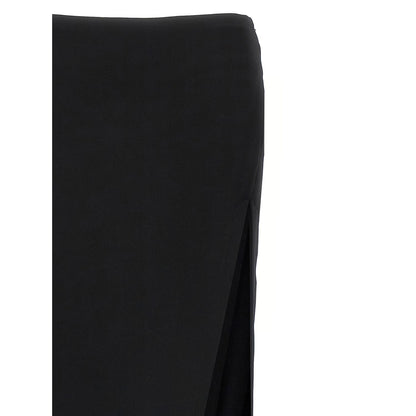 Ann Demeulemeester Black Lamb Leather Mini Skirt