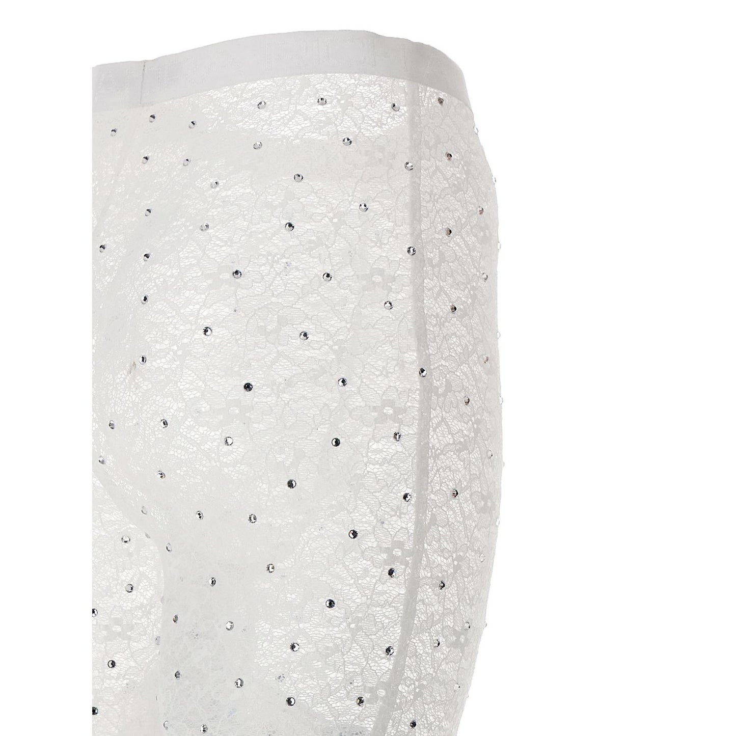 Alessandra Rich White Polyamide Leggings
