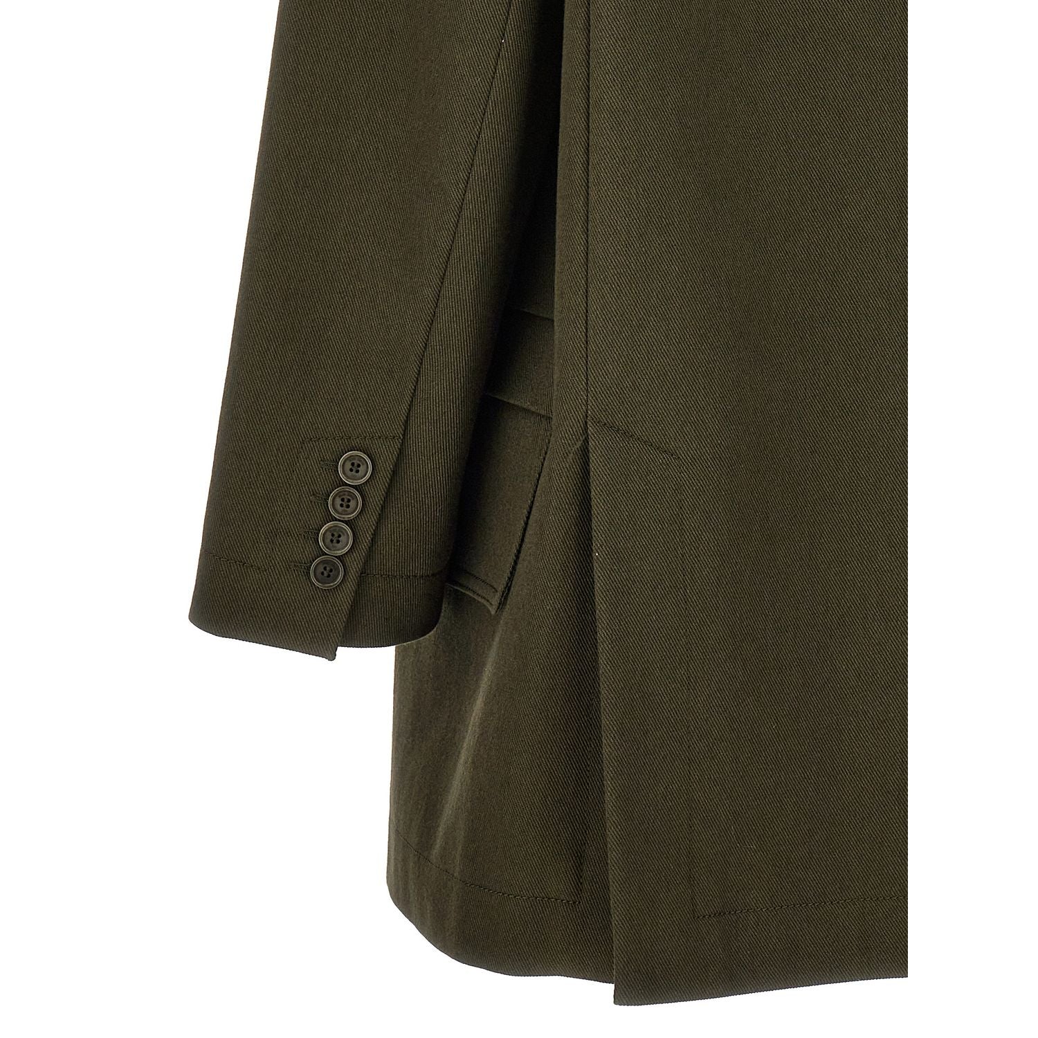 Max Mara Bicolor Cotton Full-Length Jacket