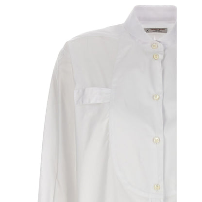 Alberto Biani White Cotton Blouse