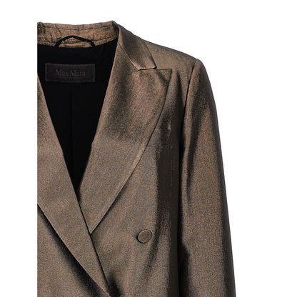 Max Mara Brown Silk Blazer