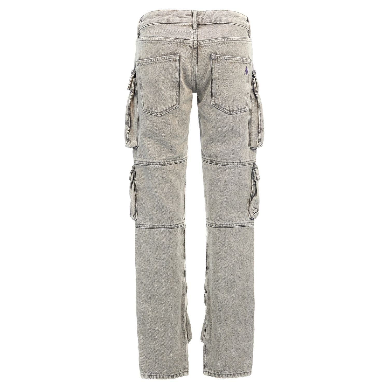 The Attico Gray Cotton Cargo Pants