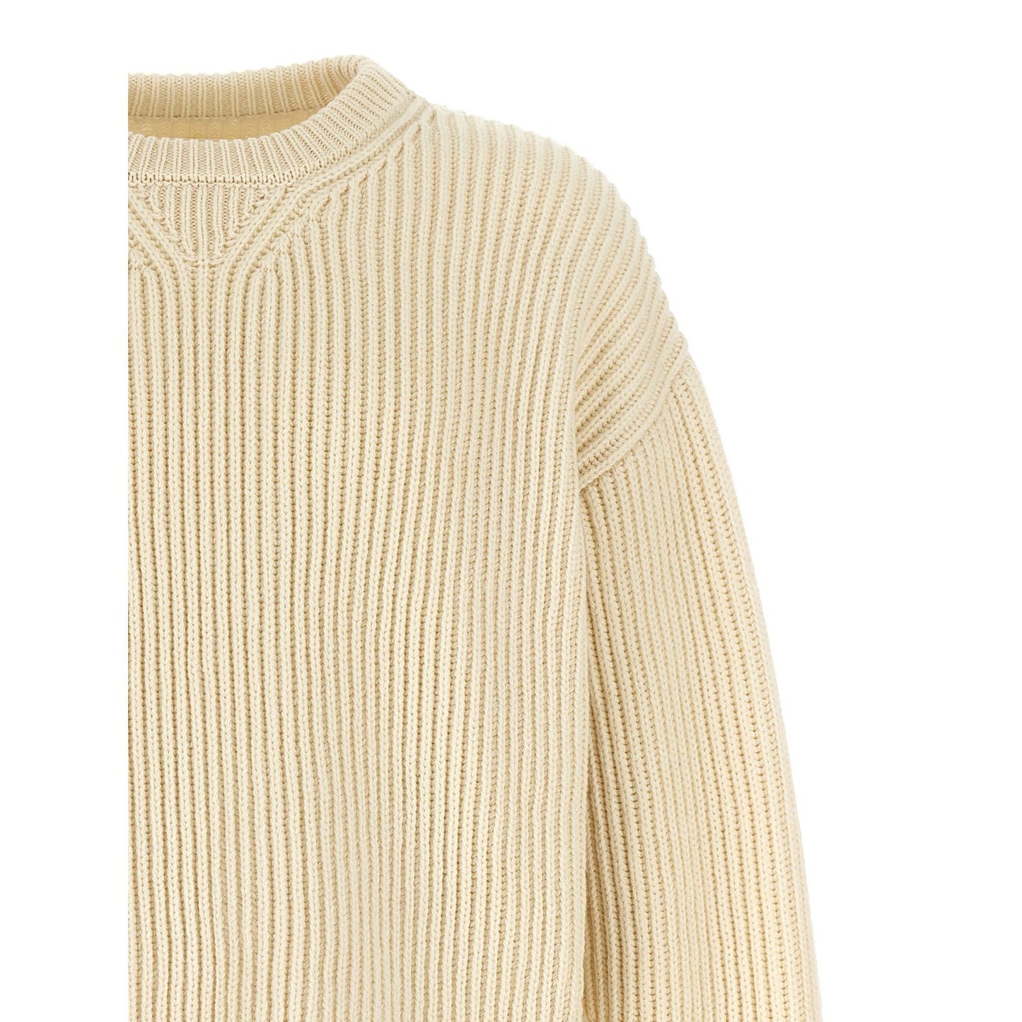 Jil Sander White Wool Cardigan