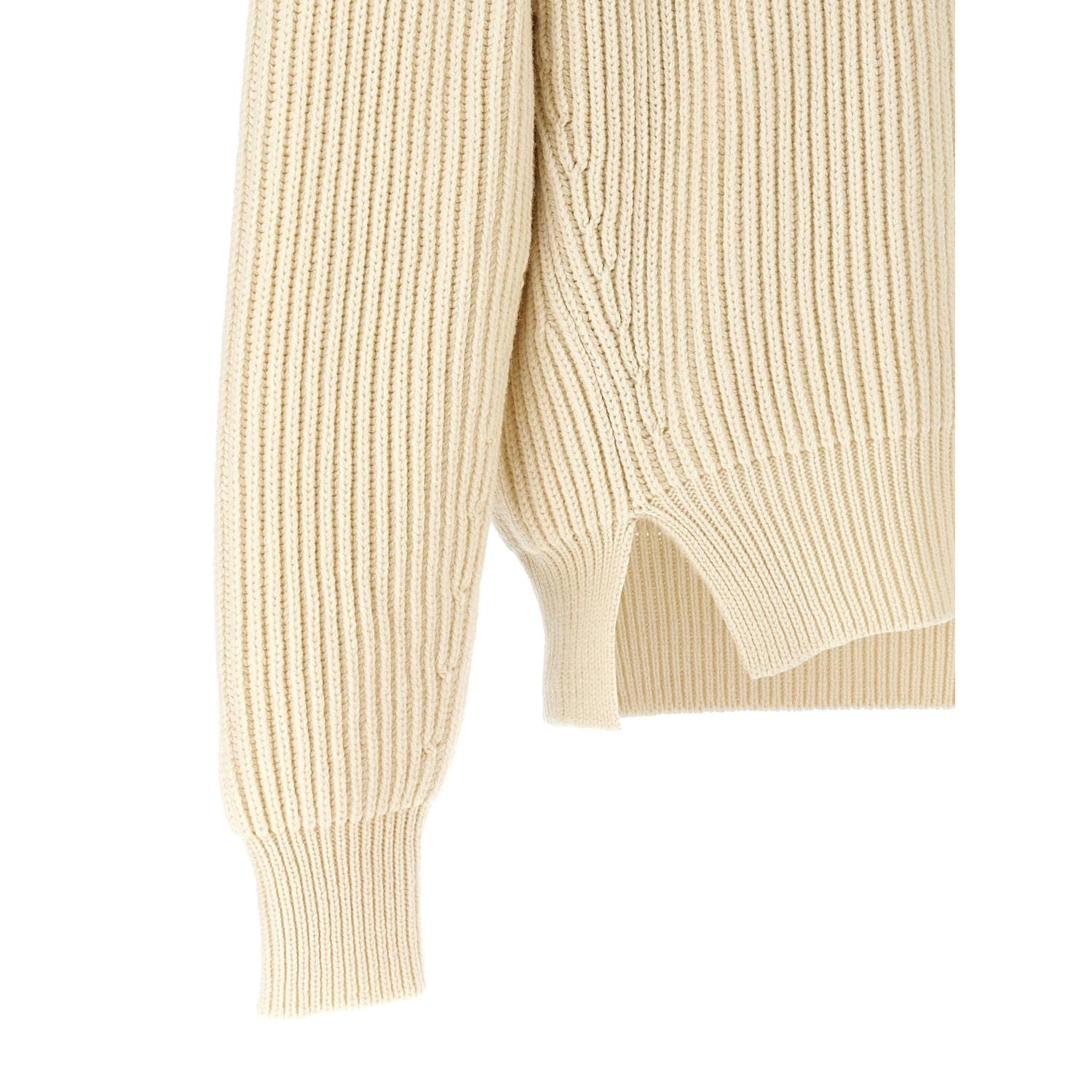 Jil Sander White Wool Cardigan