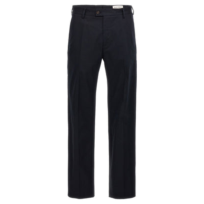 Alexander McQueen Blue Cotton Casual Pants