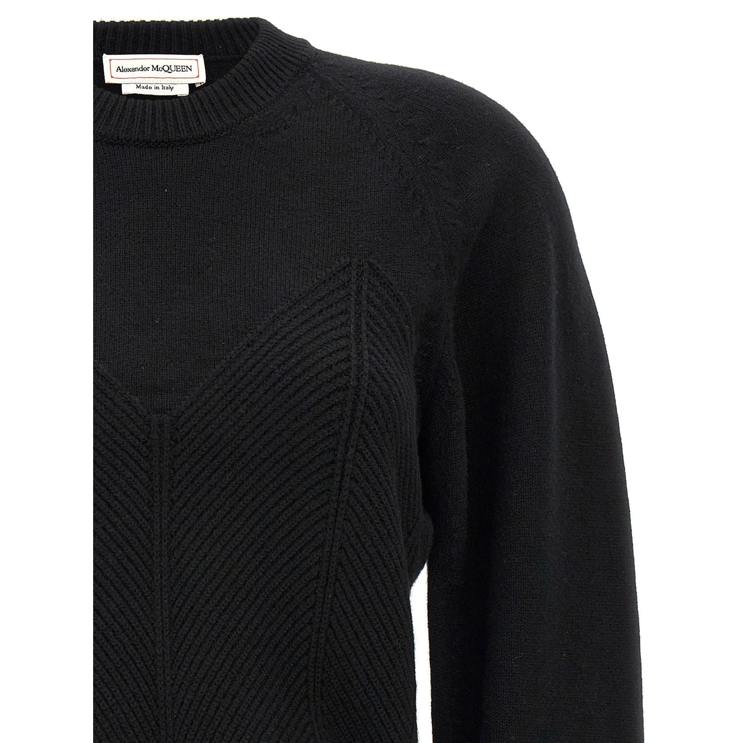 Alexander McQueen Black Wool Cardigan