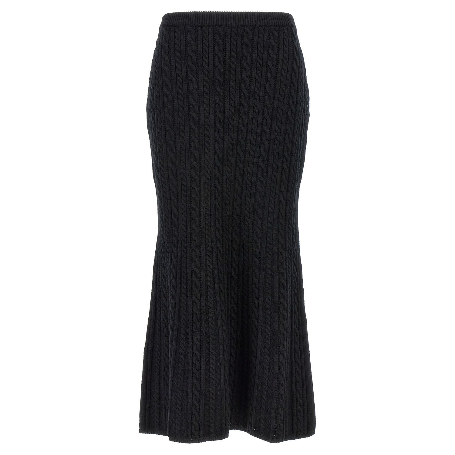 Alessandra Rich Black Wool Mini Skirt