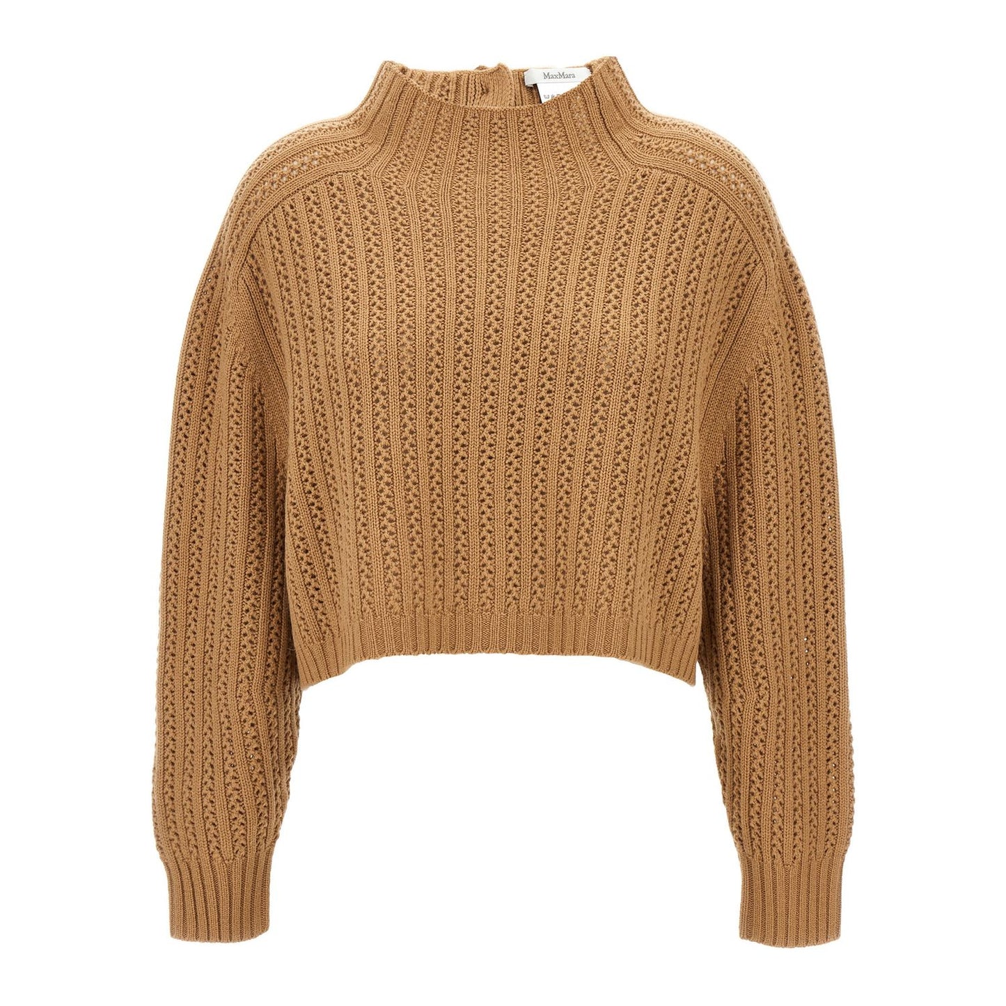 Max Mara Beige Wool Cardigan
