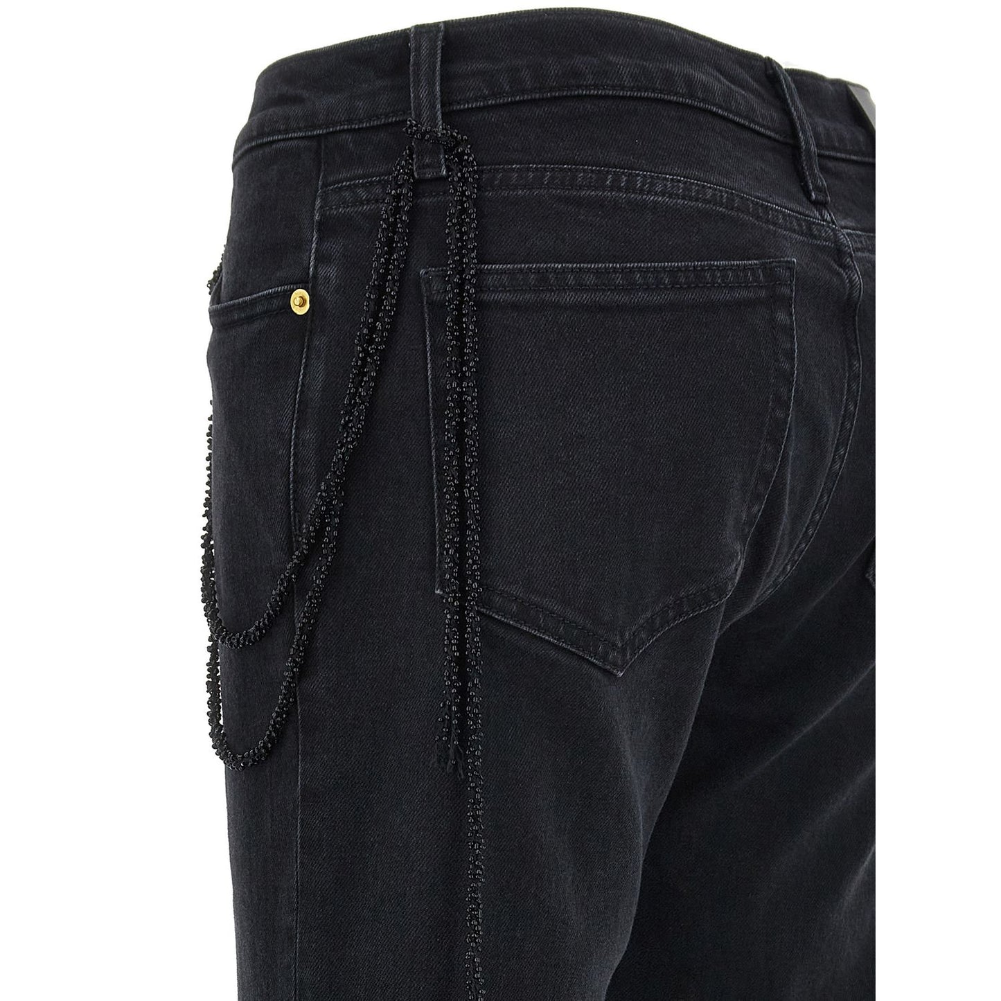 Darkpark Black Cotton Straight-Leg Jeans