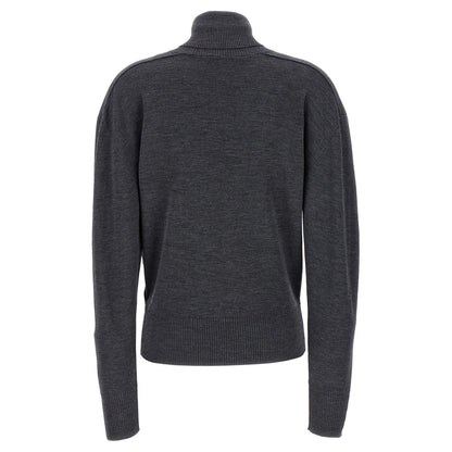 Burberry Gray Wool Cardigan