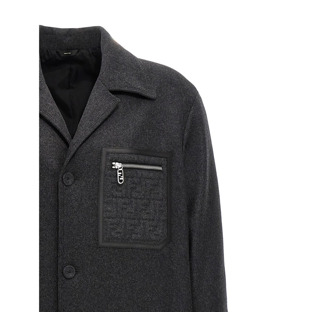 Fendi Gray Cashmere Coat