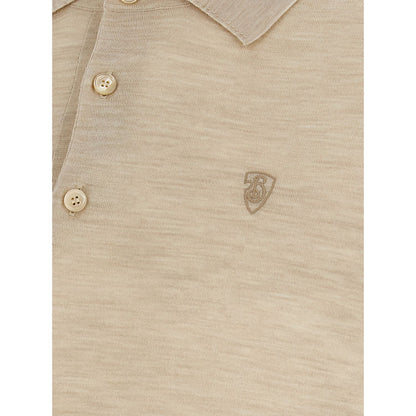 Burberry Beige Wool Polo Shirt