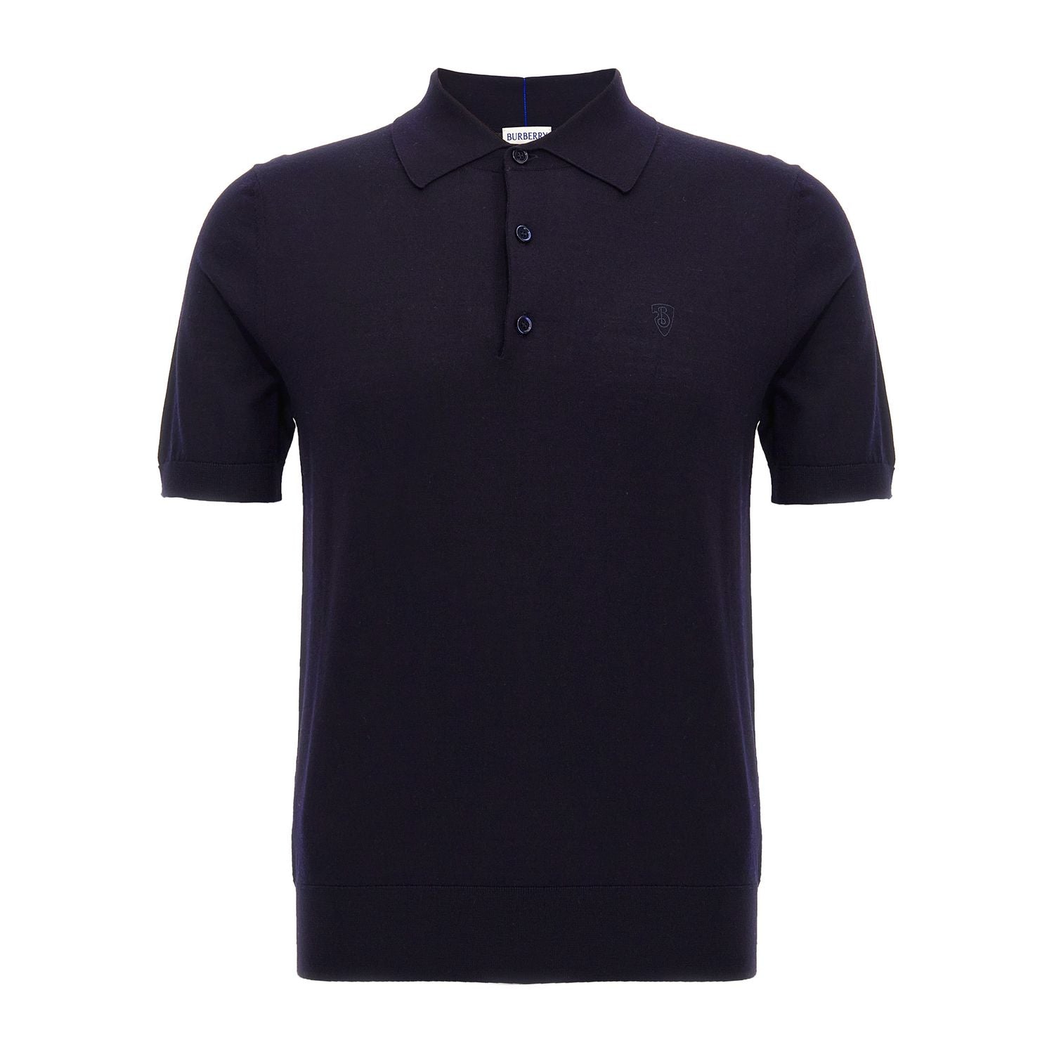 Burberry Blue Wool Polo Shirt