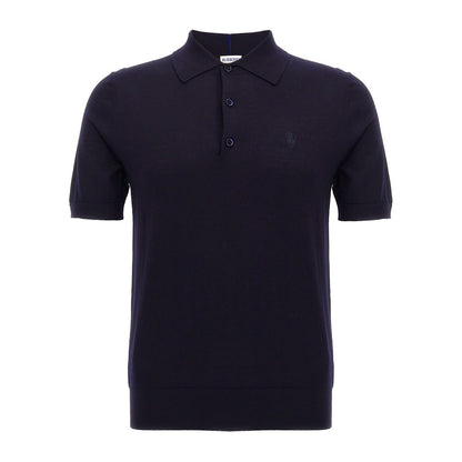 Burberry Blue Wool Polo Shirt