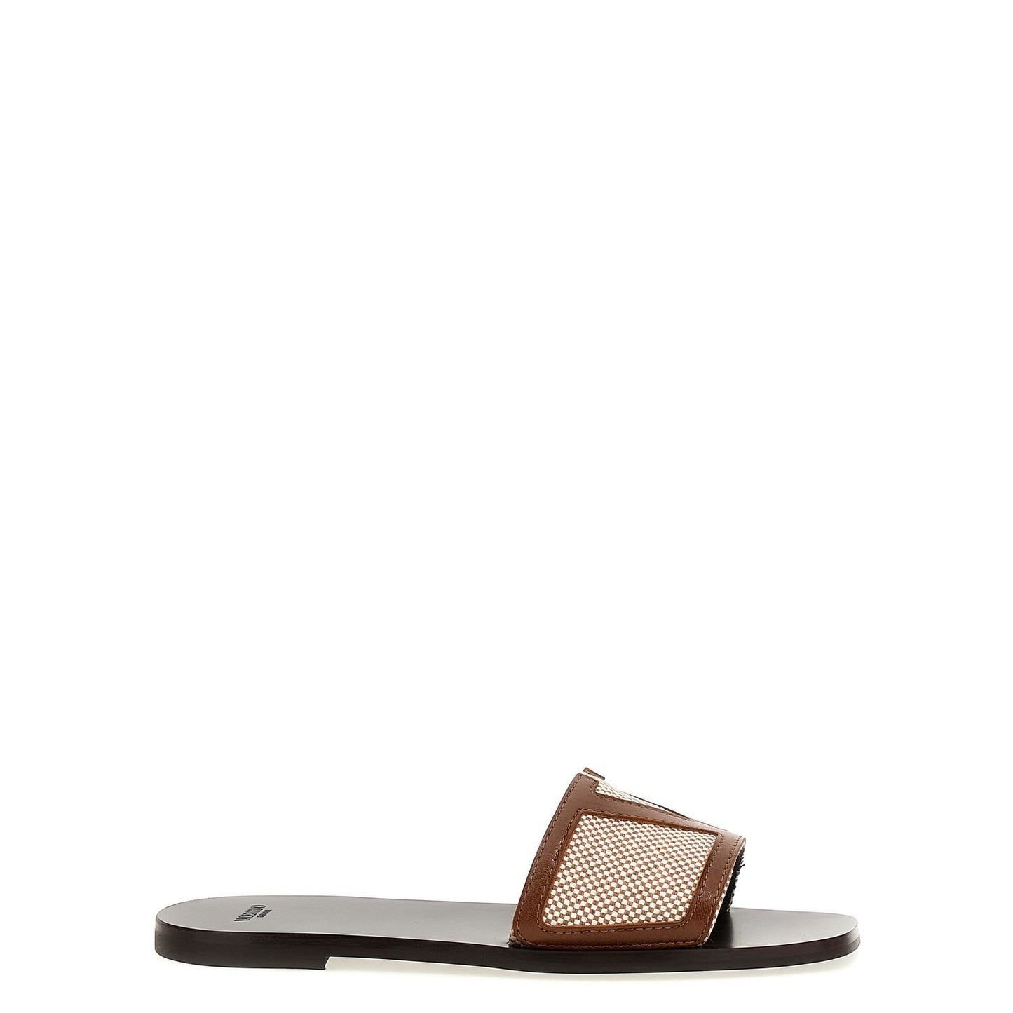 Valentino Garavani Brown Cotton Slides