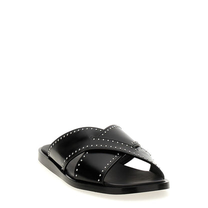 Church's Black Calf Leather Bos Taurus Slides