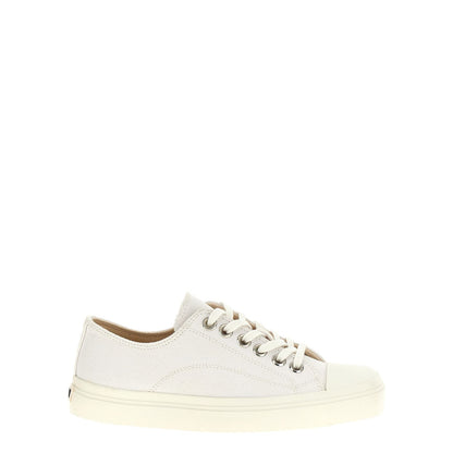 Moschino White Cotton Low Top Sneakers