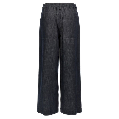 Brunello Cucinelli Blue Cotton Casual Pants