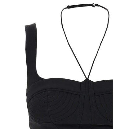 Nensi Dojaka Black Polyamide Tank Tops