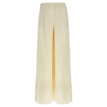 Max Mara White Flax Casual Pants