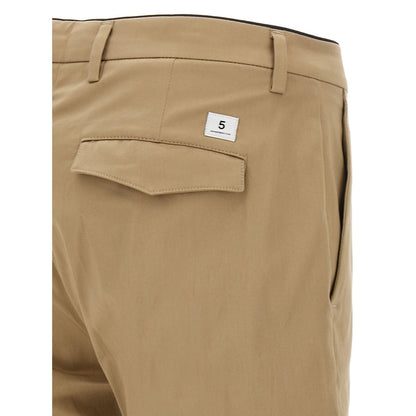 Department 5 Beige Cotton Cropped Pants