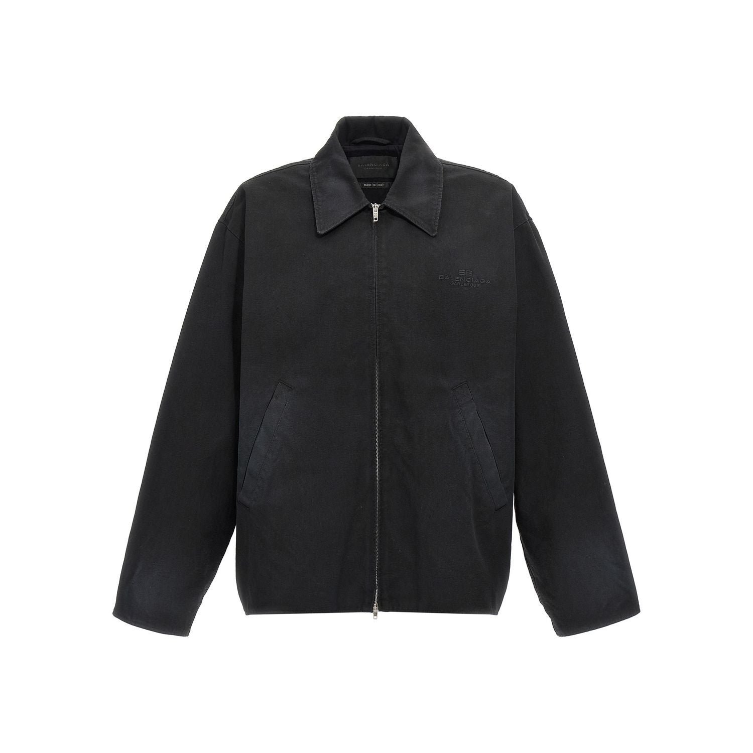 Balenciaga Black Cotton Full-Length Jacket