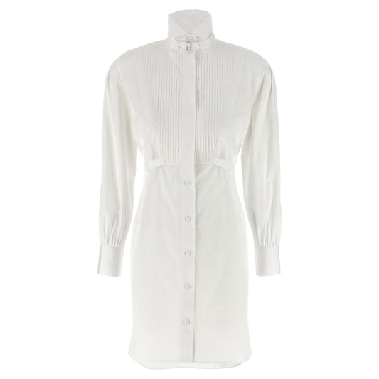 Alexander McQueen White Cotton Midi Dress