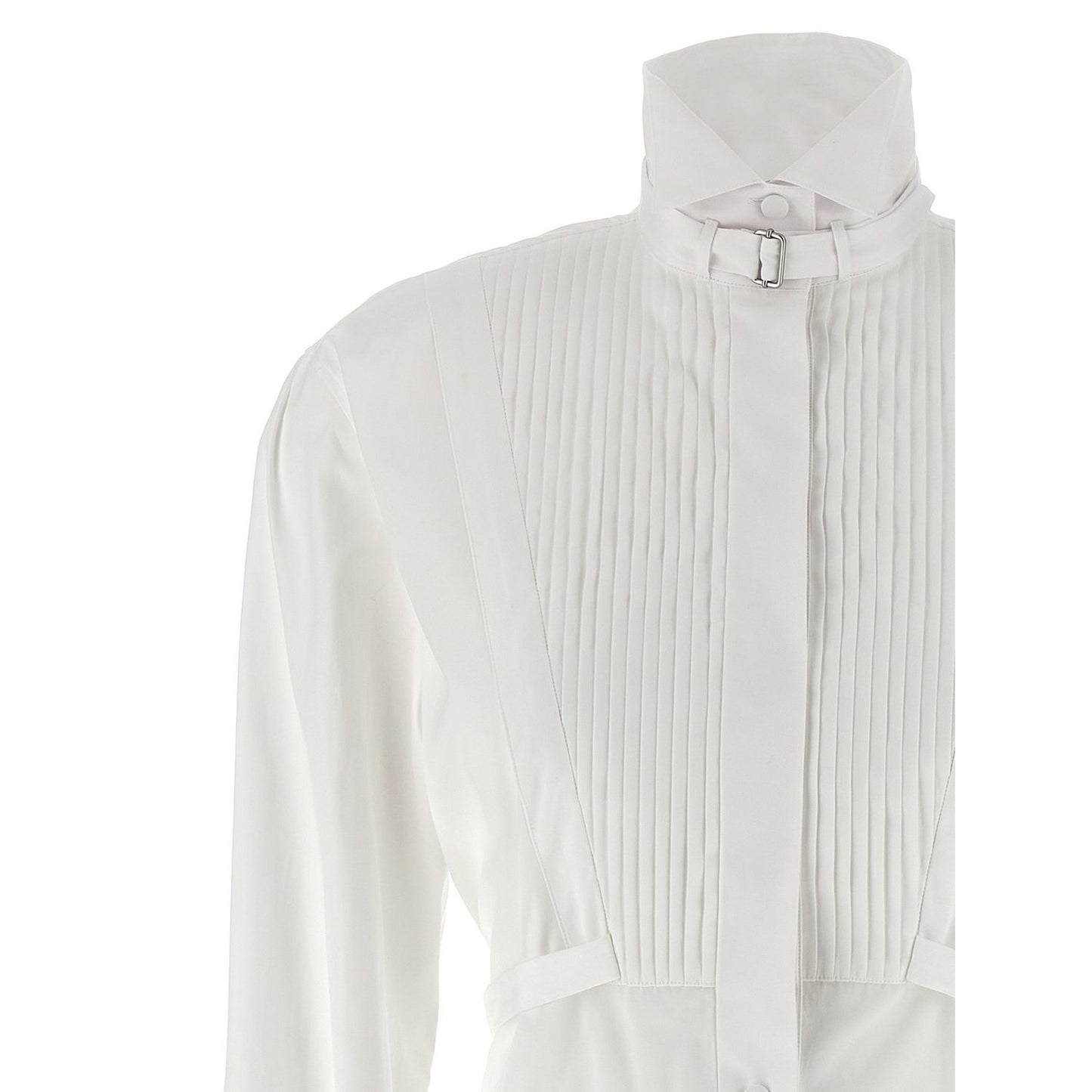 Alexander McQueen White Cotton Midi Dress
