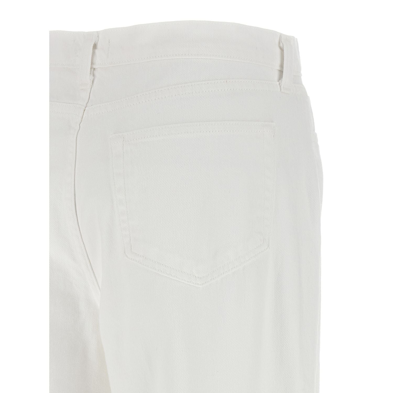 L'Agence White Cotton High-Waisted Jean
