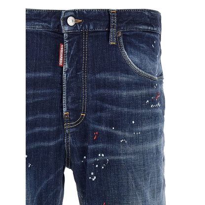 Dsquared² Blue Cotton Relaxed Fit Jeans