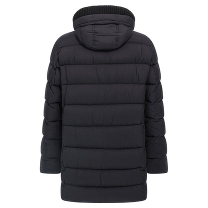 Herno Black Polyamide Coat