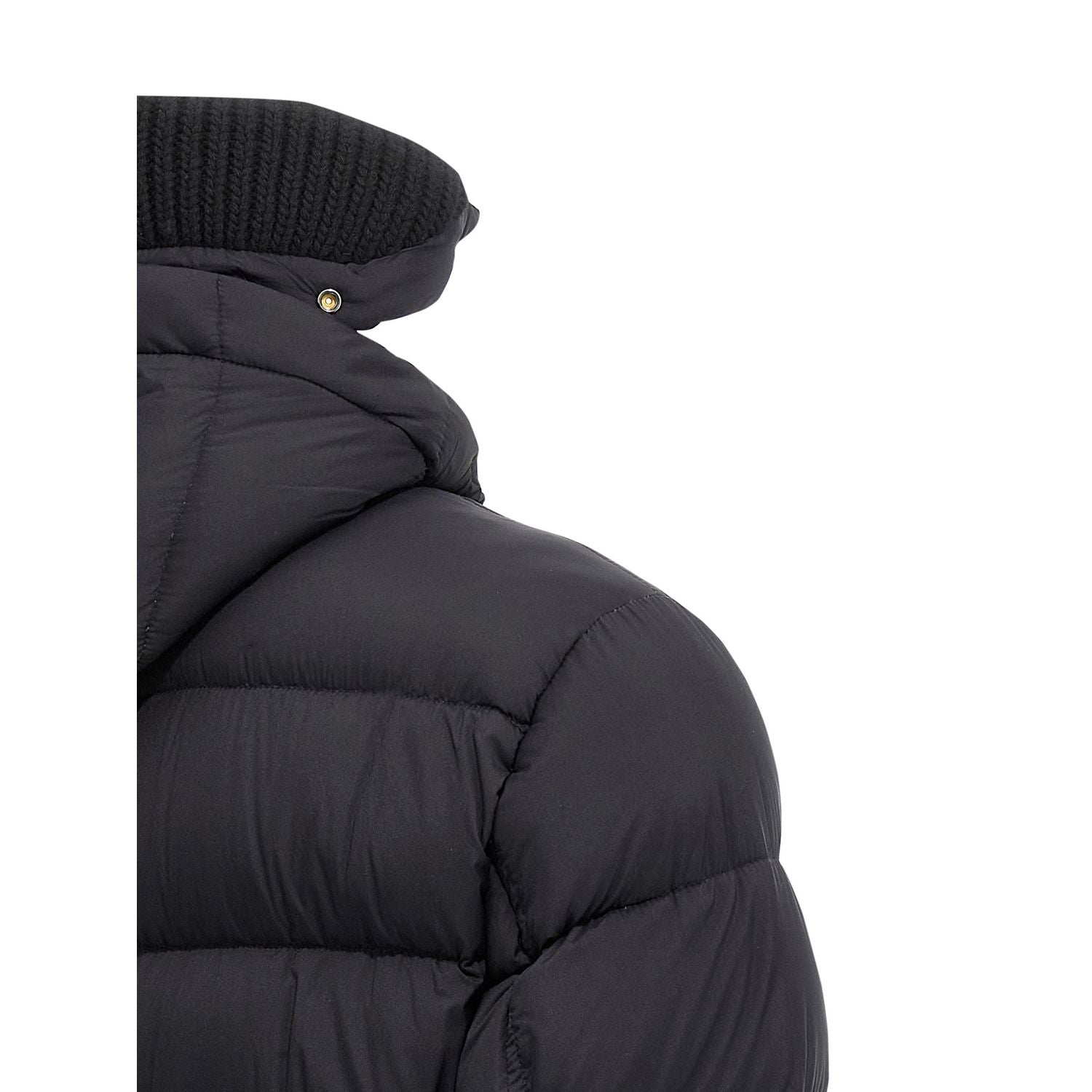 Herno Black Polyamide Coat