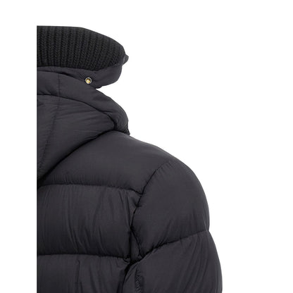 Herno Black Polyamide Coat