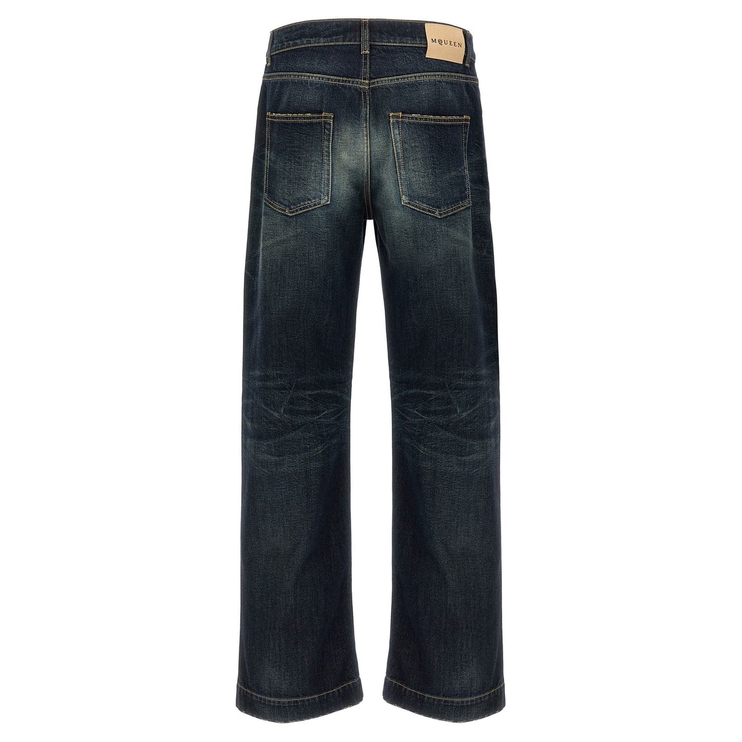 Alexander McQueen Blue Cotton Jeans Denim