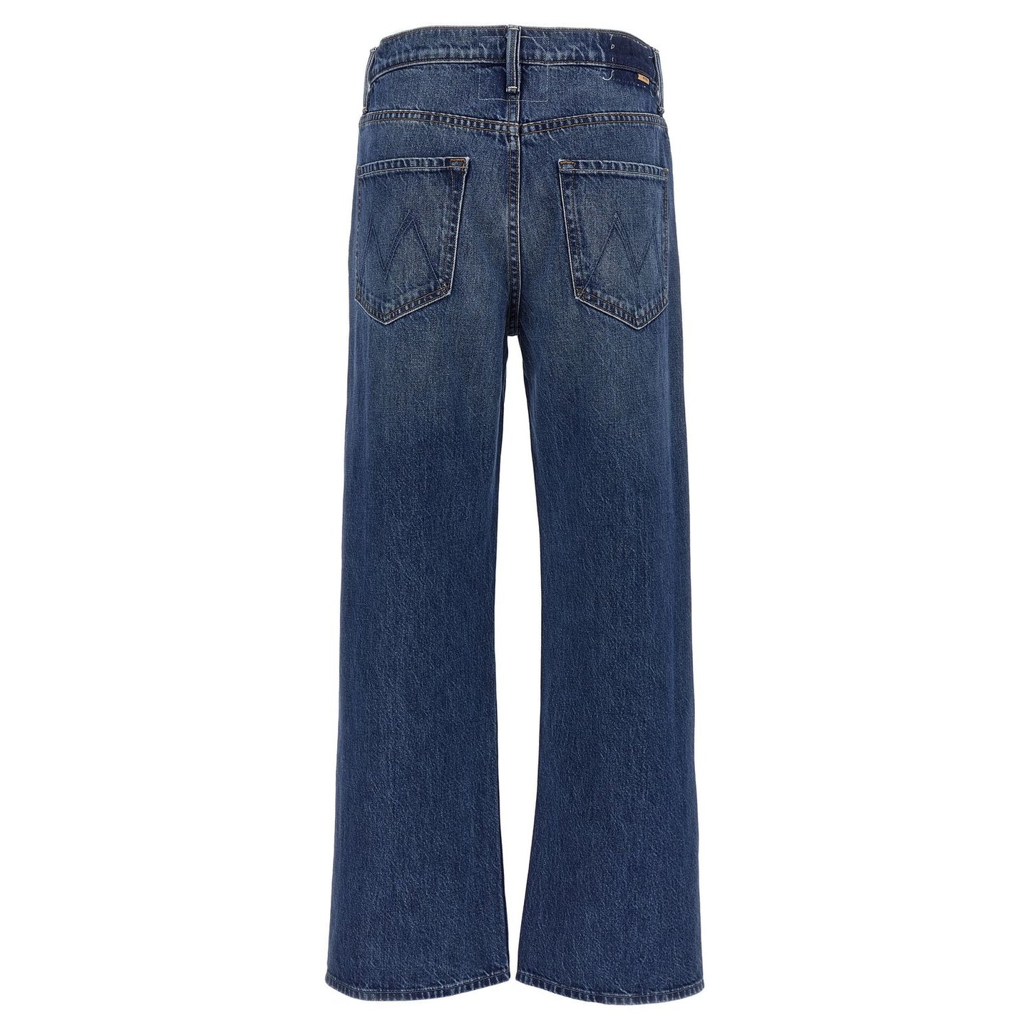 Mother Denim Blue Cotton Flared Jeans