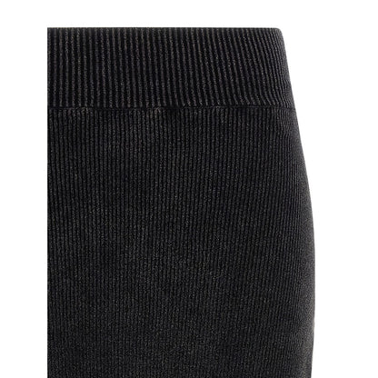 Alexander Wang Black Cotton Long Skirt