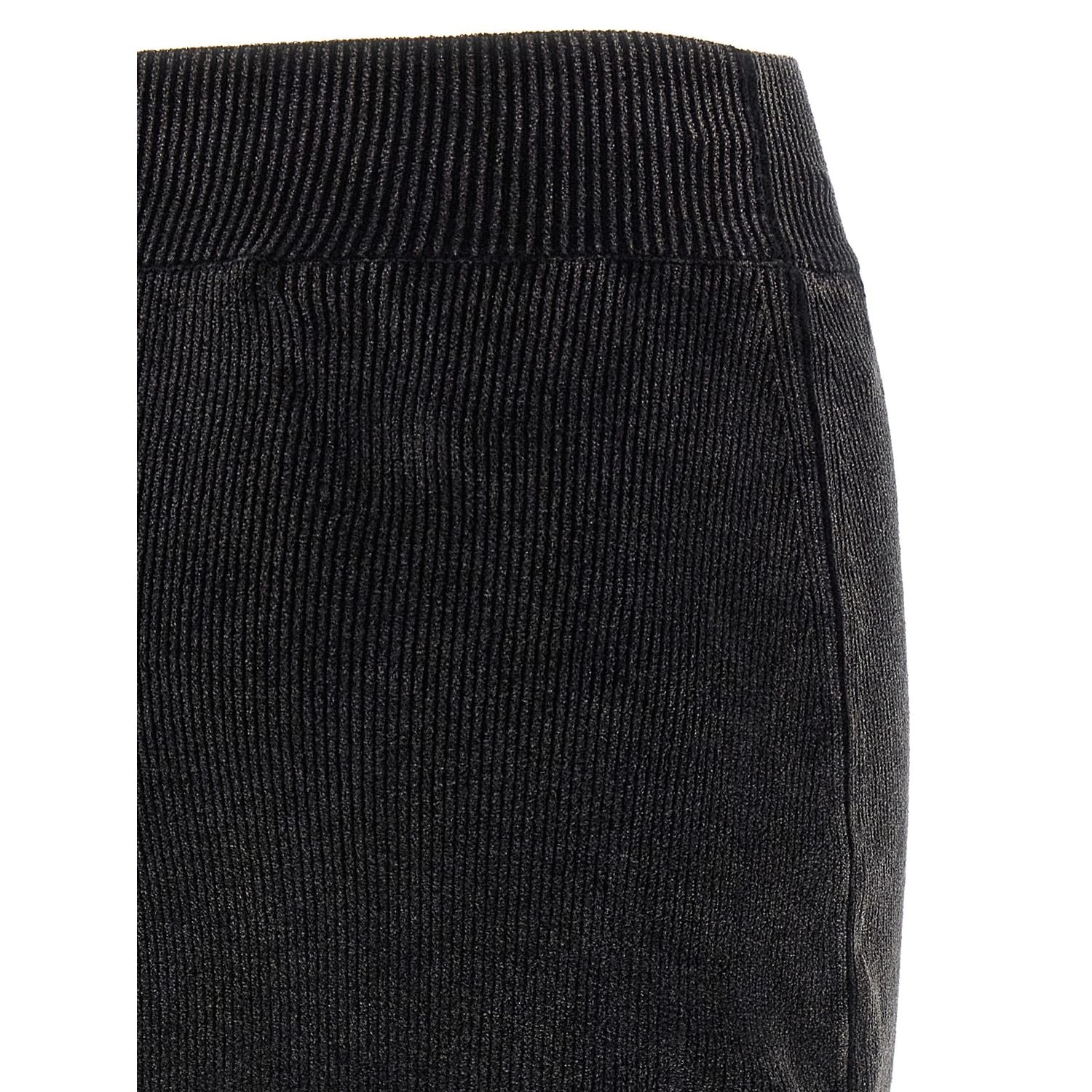 Alexander Wang Black Cotton Long Skirt