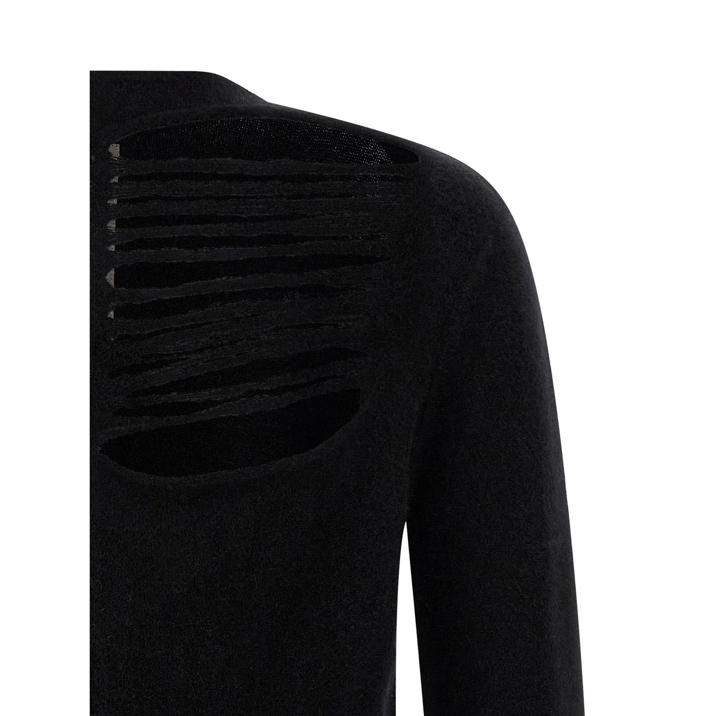Rick Owens Black Wool Cardigan