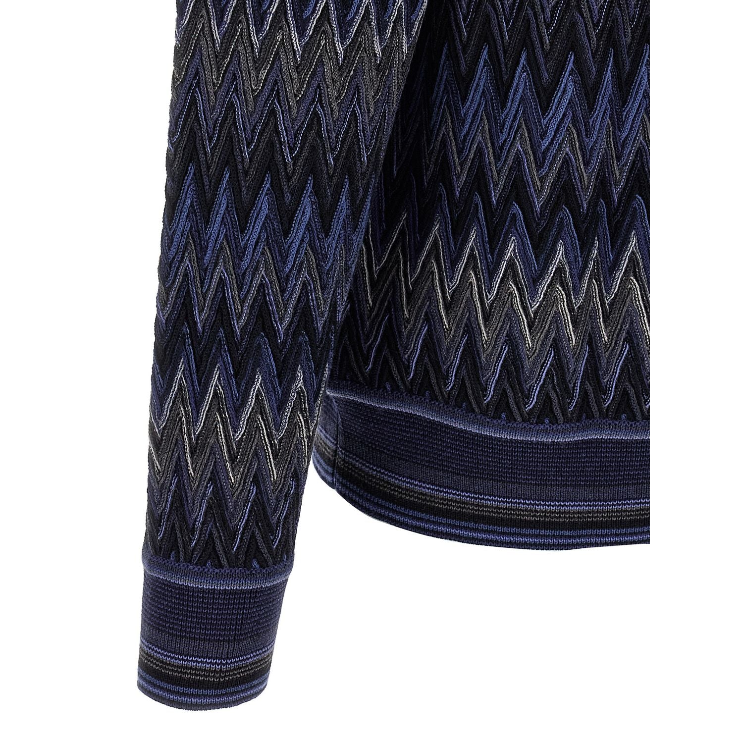 Missoni Blue Wool Cardigan