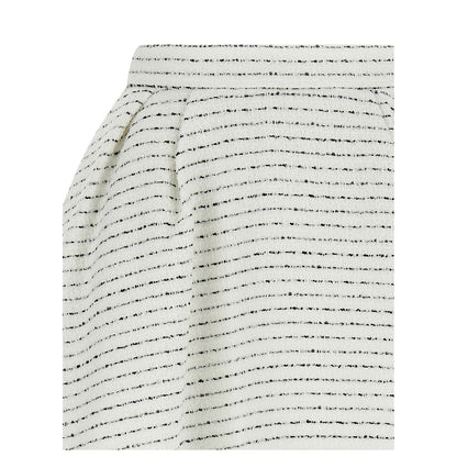 Alessandra Rich White Polyamide Long Skirt