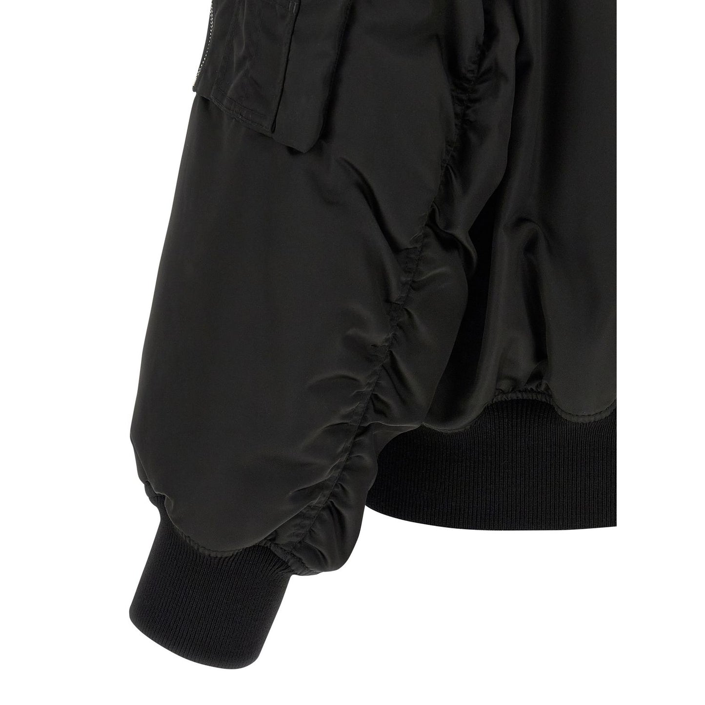 Saint Laurent Black Polyamide Bomber