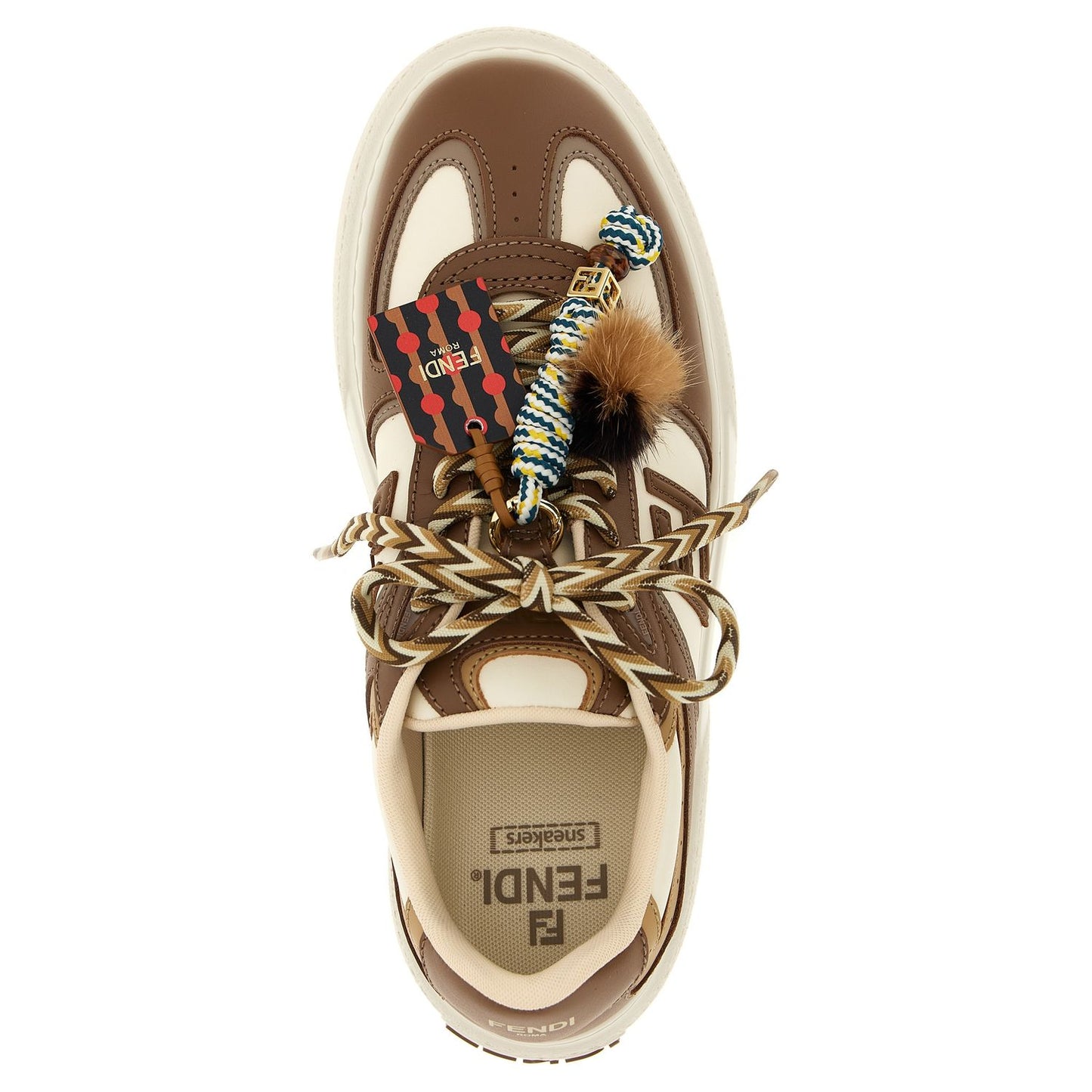 Fendi Multicolor Calfskin Platform Sneakers