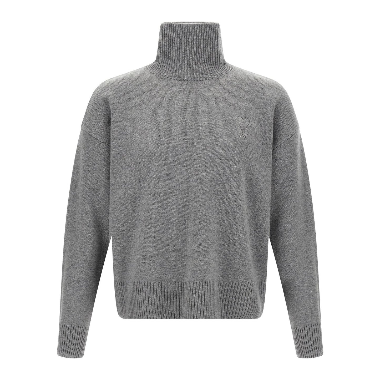 Ami Paris Gray Wool Cardigan