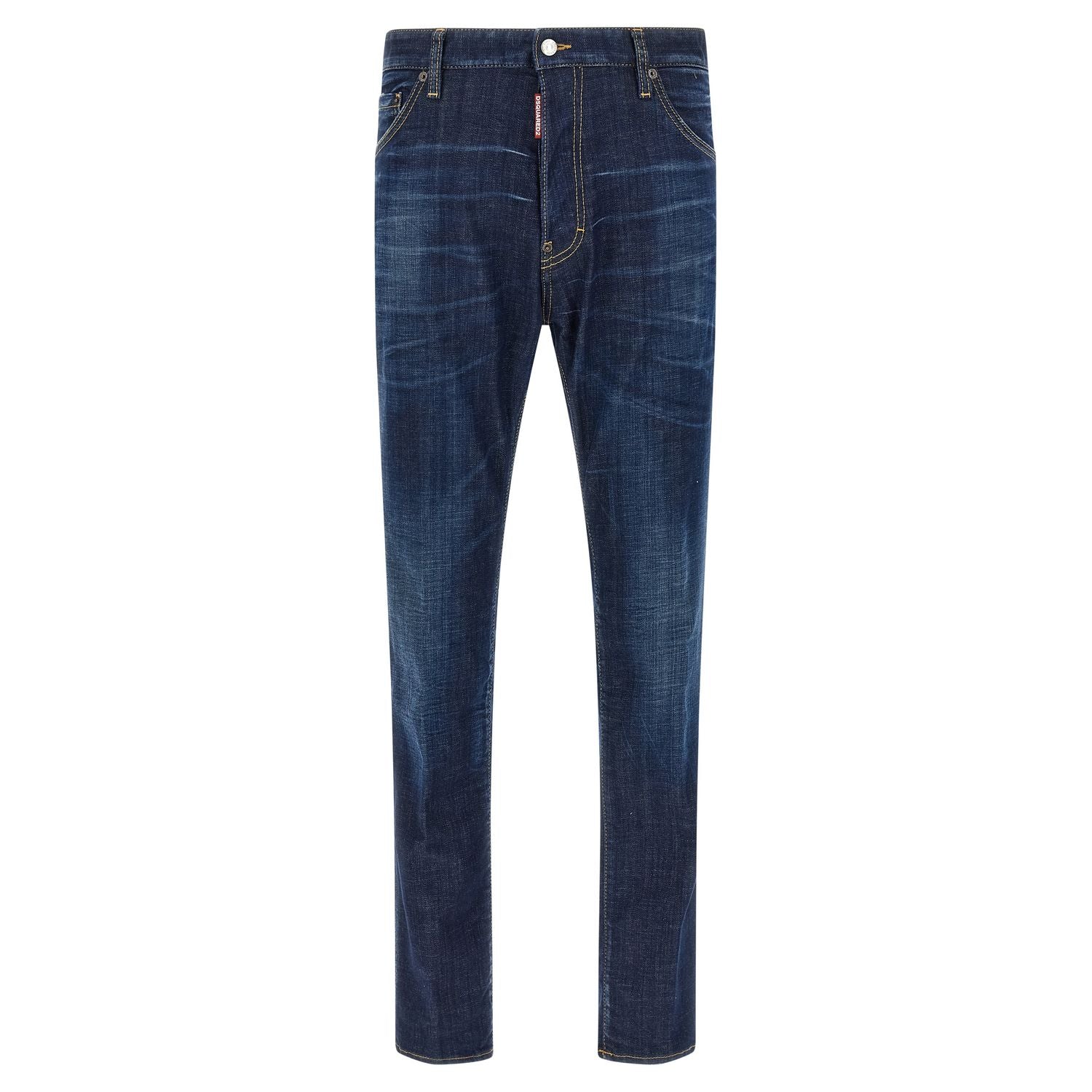 Dsquared² Blue Cotton Straight-Leg Jeans