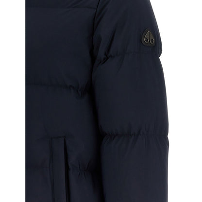 Moose Knuckles Blue Nylon Full-Length Jacket