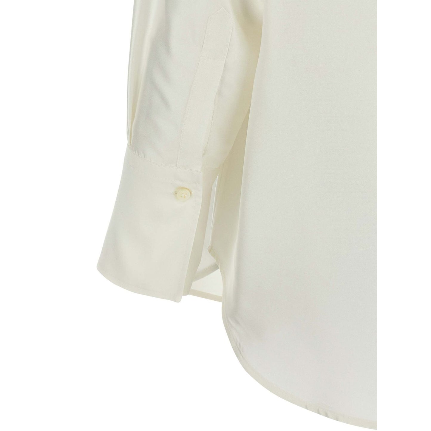 Alberto Biani White Silk Blouse