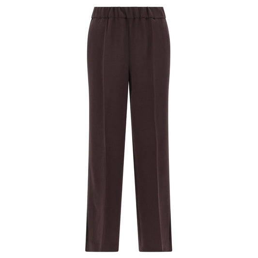Alberto Biani Brown Triacetate Casual Pants