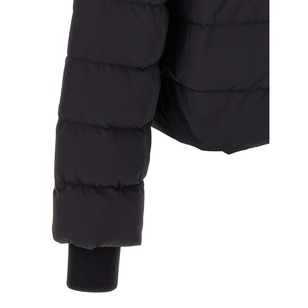 Rick Owens Black Nylon Full-Length Jacket